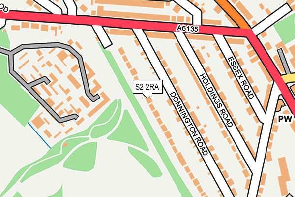 S2 2RA map - OS OpenMap – Local (Ordnance Survey)