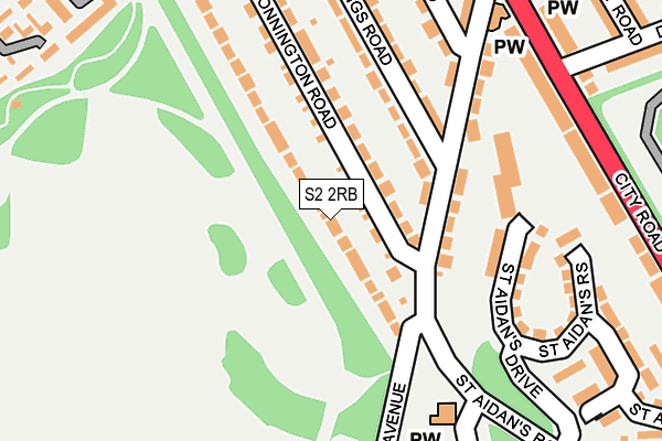 S2 2RB map - OS OpenMap – Local (Ordnance Survey)