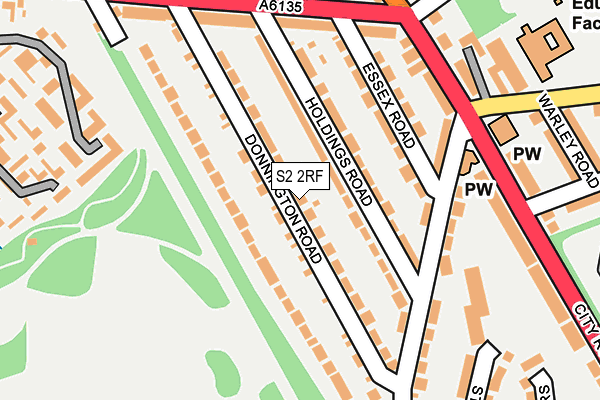 S2 2RF map - OS OpenMap – Local (Ordnance Survey)