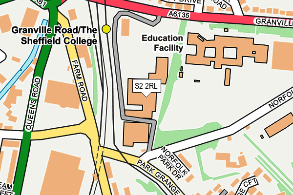 S2 2RL map - OS OpenMap – Local (Ordnance Survey)