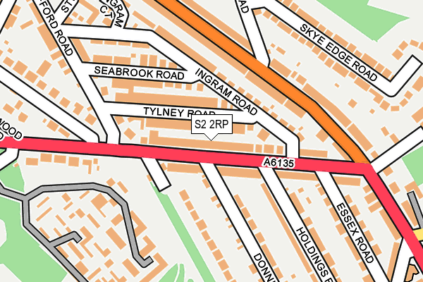 S2 2RP map - OS OpenMap – Local (Ordnance Survey)