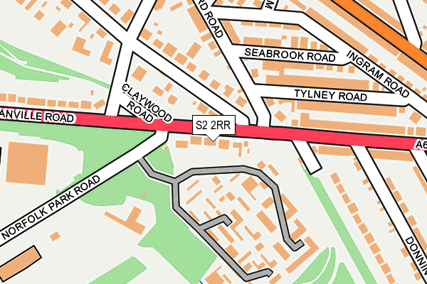 S2 2RR map - OS OpenMap – Local (Ordnance Survey)