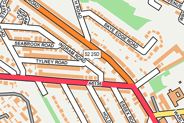 S2 2SD map - OS OpenMap – Local (Ordnance Survey)
