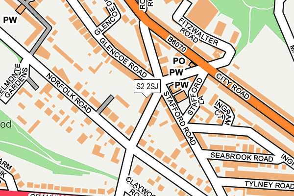 S2 2SJ map - OS OpenMap – Local (Ordnance Survey)