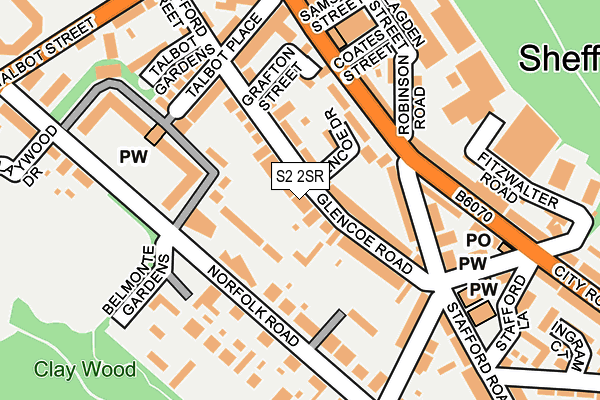 S2 2SR map - OS OpenMap – Local (Ordnance Survey)