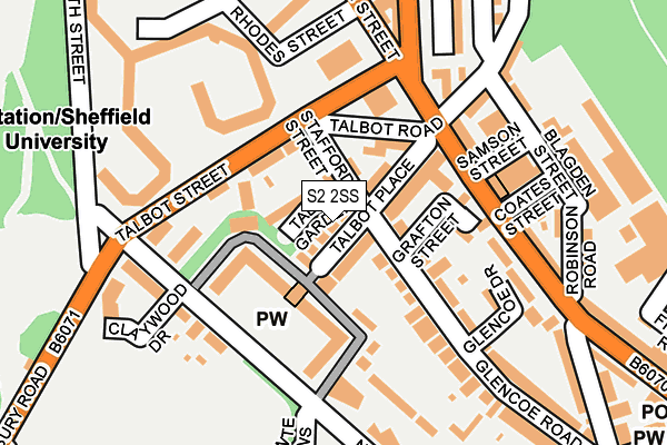 S2 2SS map - OS OpenMap – Local (Ordnance Survey)