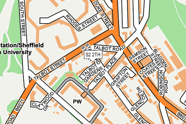 S2 2TH map - OS OpenMap – Local (Ordnance Survey)