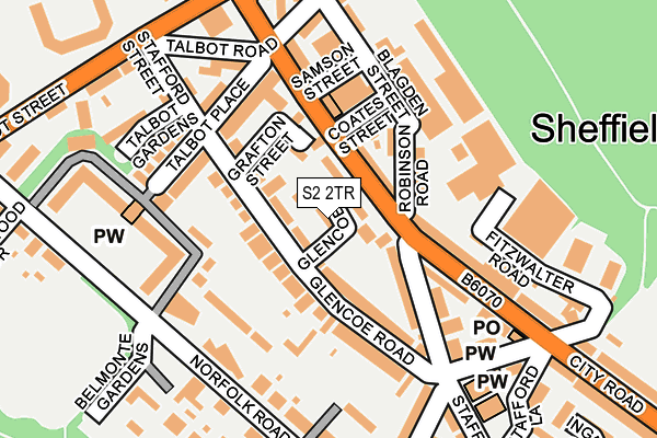 S2 2TR map - OS OpenMap – Local (Ordnance Survey)