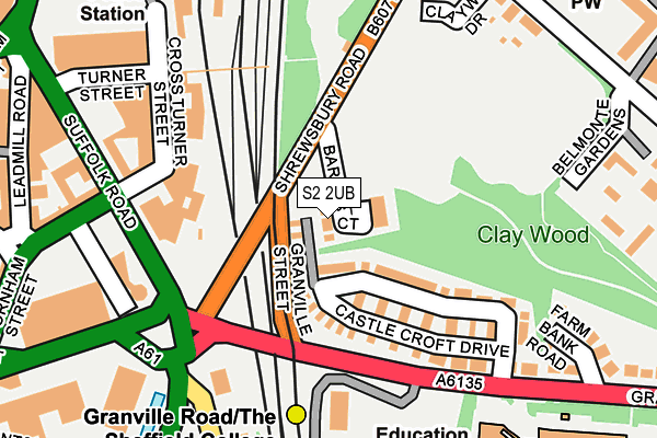 S2 2UB map - OS OpenMap – Local (Ordnance Survey)