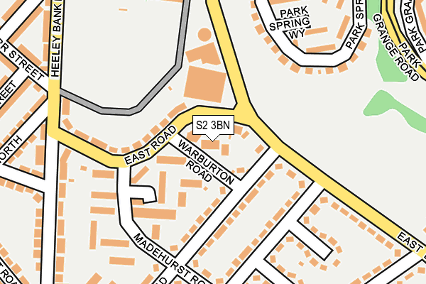 S2 3BN map - OS OpenMap – Local (Ordnance Survey)