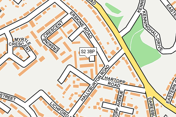 S2 3BP map - OS OpenMap – Local (Ordnance Survey)