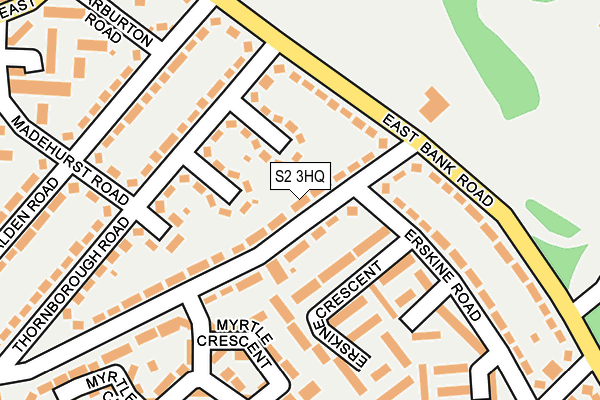 S2 3HQ map - OS OpenMap – Local (Ordnance Survey)