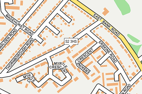 S2 3HS map - OS OpenMap – Local (Ordnance Survey)