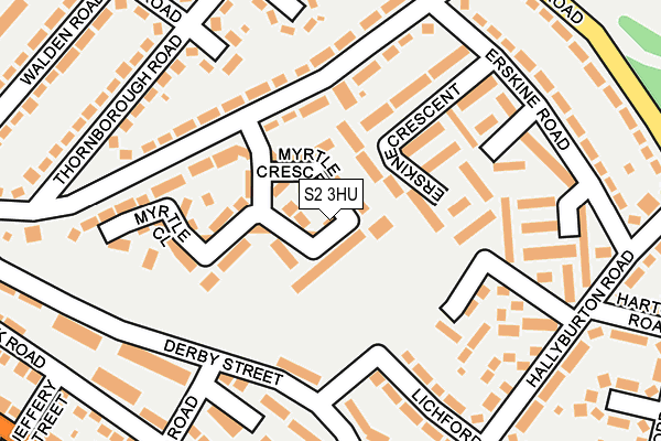 S2 3HU map - OS OpenMap – Local (Ordnance Survey)
