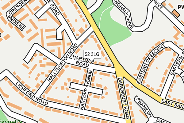 S2 3LG map - OS OpenMap – Local (Ordnance Survey)