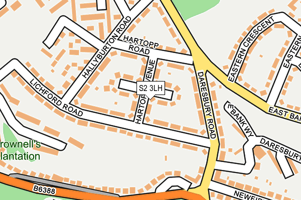 S2 3LH map - OS OpenMap – Local (Ordnance Survey)