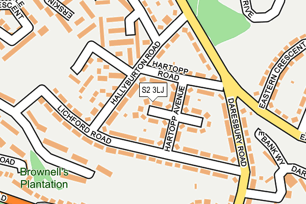 S2 3LJ map - OS OpenMap – Local (Ordnance Survey)