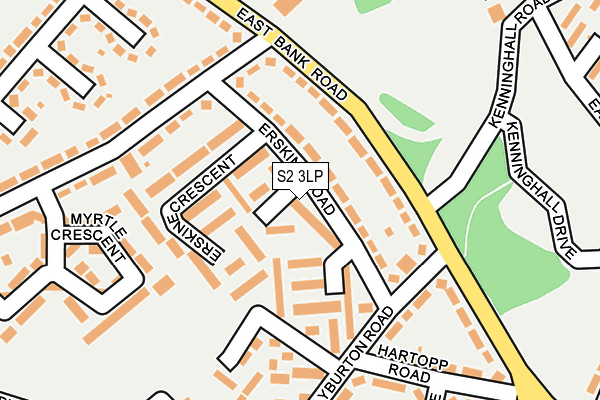 S2 3LP map - OS OpenMap – Local (Ordnance Survey)