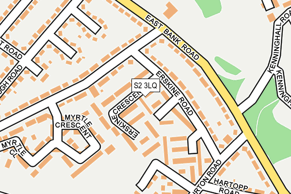 S2 3LQ map - OS OpenMap – Local (Ordnance Survey)