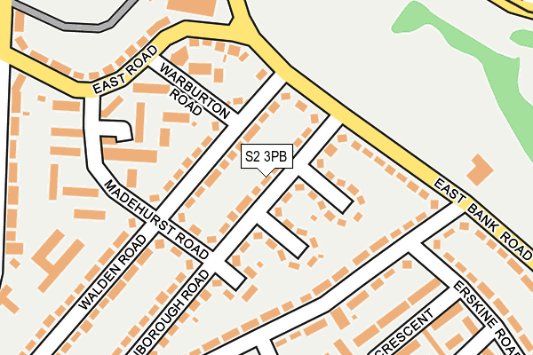 S2 3PB map - OS OpenMap – Local (Ordnance Survey)