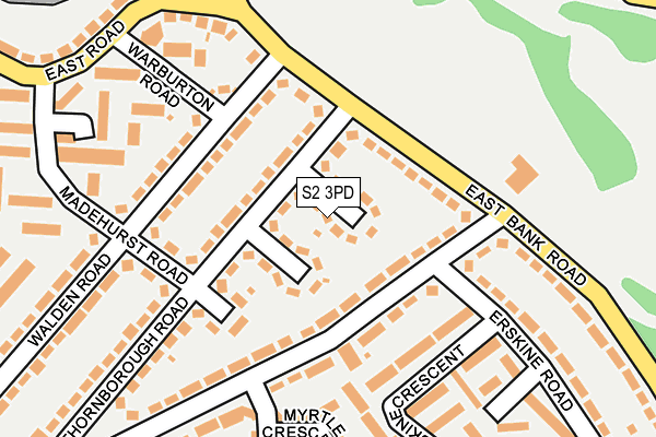 S2 3PD map - OS OpenMap – Local (Ordnance Survey)