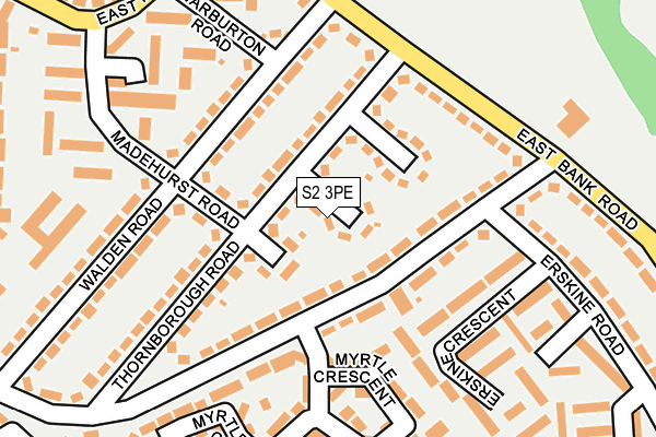 S2 3PE map - OS OpenMap – Local (Ordnance Survey)