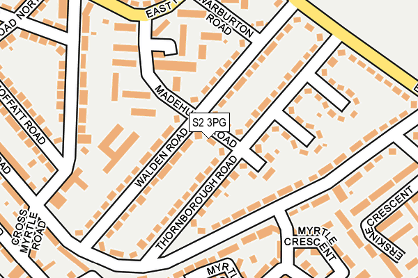 S2 3PG map - OS OpenMap – Local (Ordnance Survey)