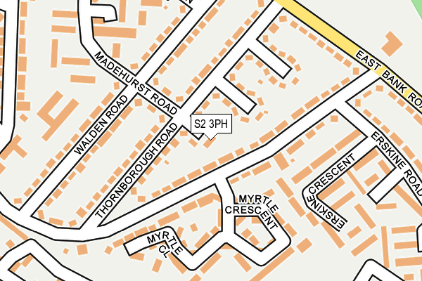 S2 3PH map - OS OpenMap – Local (Ordnance Survey)