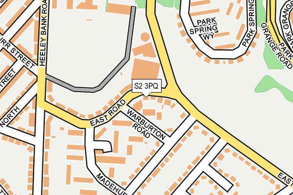 S2 3PQ map - OS OpenMap – Local (Ordnance Survey)