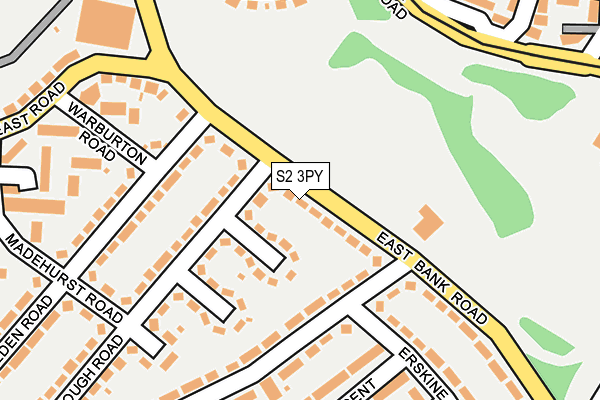 S2 3PY map - OS OpenMap – Local (Ordnance Survey)