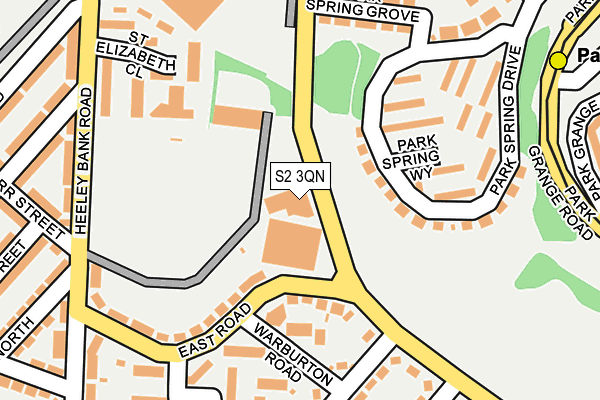 S2 3QN map - OS OpenMap – Local (Ordnance Survey)