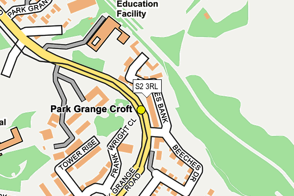 S2 3RL map - OS OpenMap – Local (Ordnance Survey)