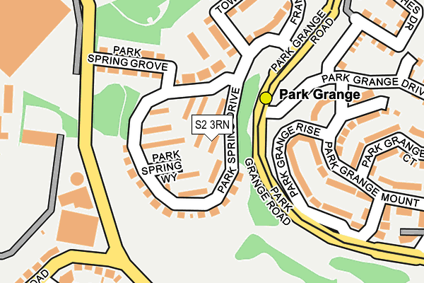 S2 3RN map - OS OpenMap – Local (Ordnance Survey)