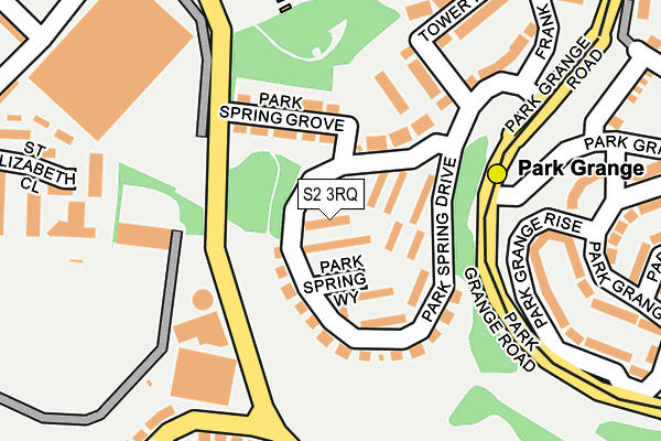 S2 3RQ map - OS OpenMap – Local (Ordnance Survey)