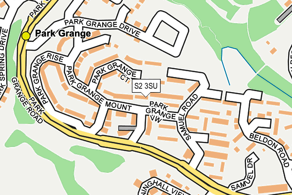 S2 3SU map - OS OpenMap – Local (Ordnance Survey)