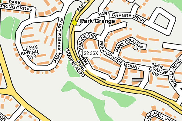 S2 3SX map - OS OpenMap – Local (Ordnance Survey)