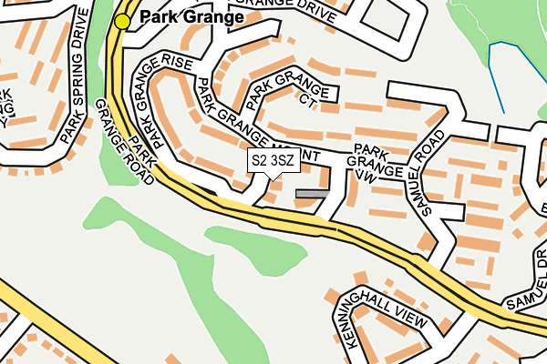 S2 3SZ map - OS OpenMap – Local (Ordnance Survey)