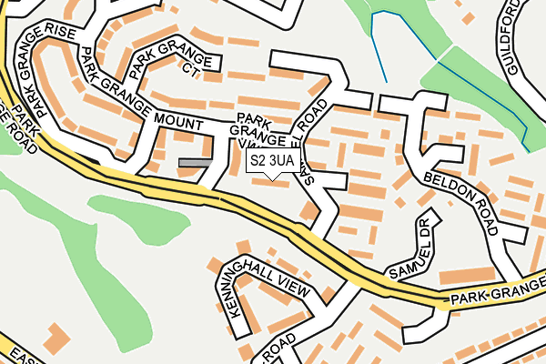 S2 3UA map - OS OpenMap – Local (Ordnance Survey)