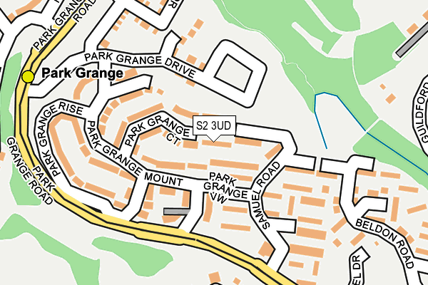 S2 3UD map - OS OpenMap – Local (Ordnance Survey)