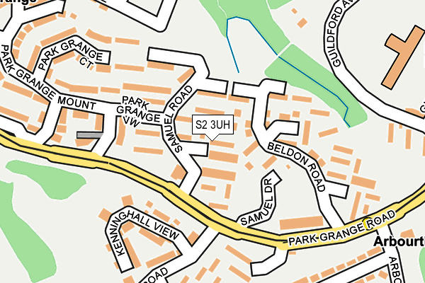 S2 3UH map - OS OpenMap – Local (Ordnance Survey)