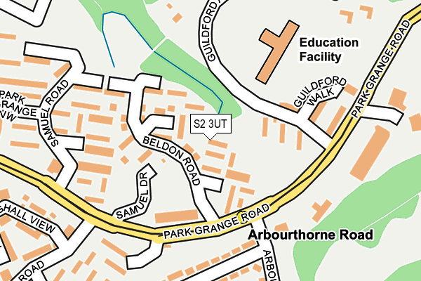 S2 3UT map - OS OpenMap – Local (Ordnance Survey)