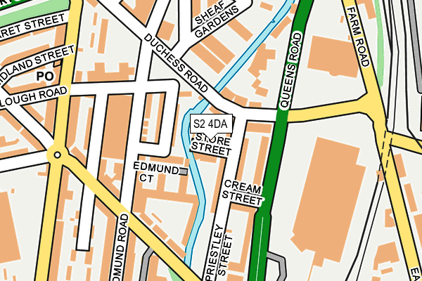 S2 4DA map - OS OpenMap – Local (Ordnance Survey)