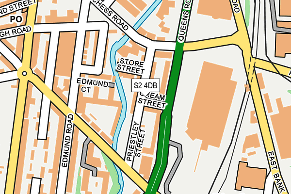 S2 4DB map - OS OpenMap – Local (Ordnance Survey)