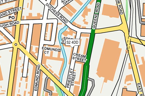 S2 4DD map - OS OpenMap – Local (Ordnance Survey)
