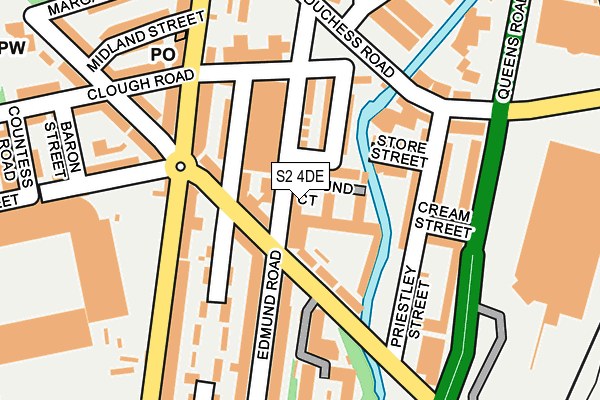 S2 4DE map - OS OpenMap – Local (Ordnance Survey)