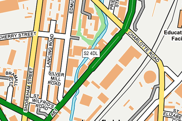 S2 4DL map - OS OpenMap – Local (Ordnance Survey)