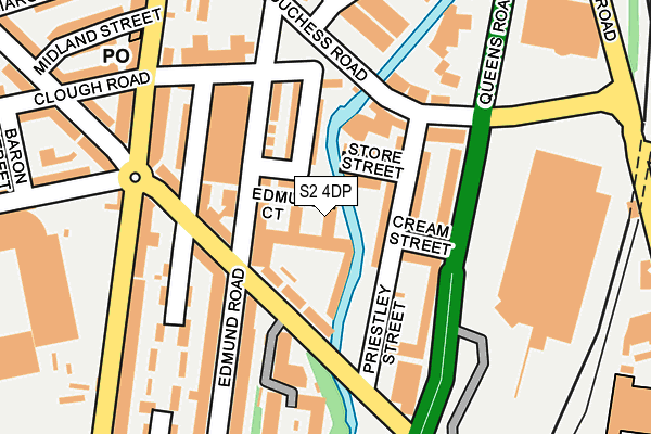 S2 4DP map - OS OpenMap – Local (Ordnance Survey)