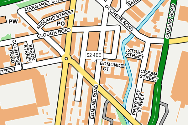 S2 4EE map - OS OpenMap – Local (Ordnance Survey)
