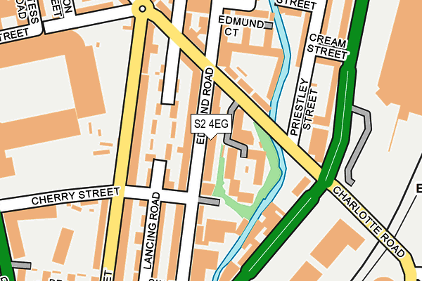 S2 4EG map - OS OpenMap – Local (Ordnance Survey)