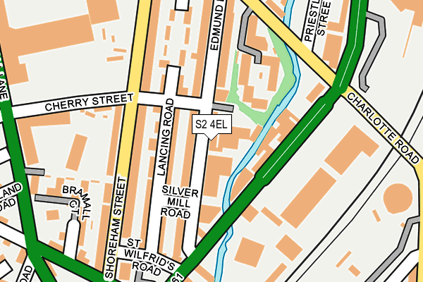 S2 4EL map - OS OpenMap – Local (Ordnance Survey)